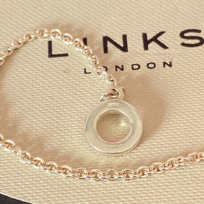 Delicate Sterling Silver Belcher Links of London Bracelet with T bar clasp
