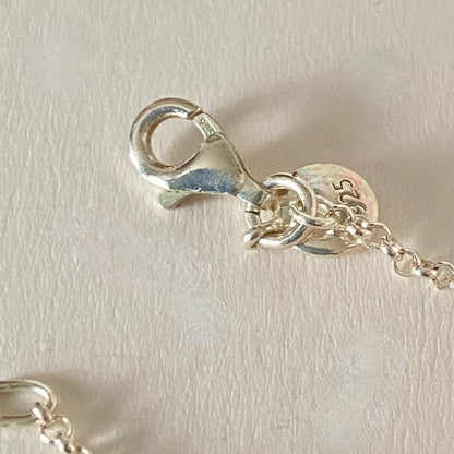 Necklace with stunning Pink and Clear Pendent crafted from Sterling Silver