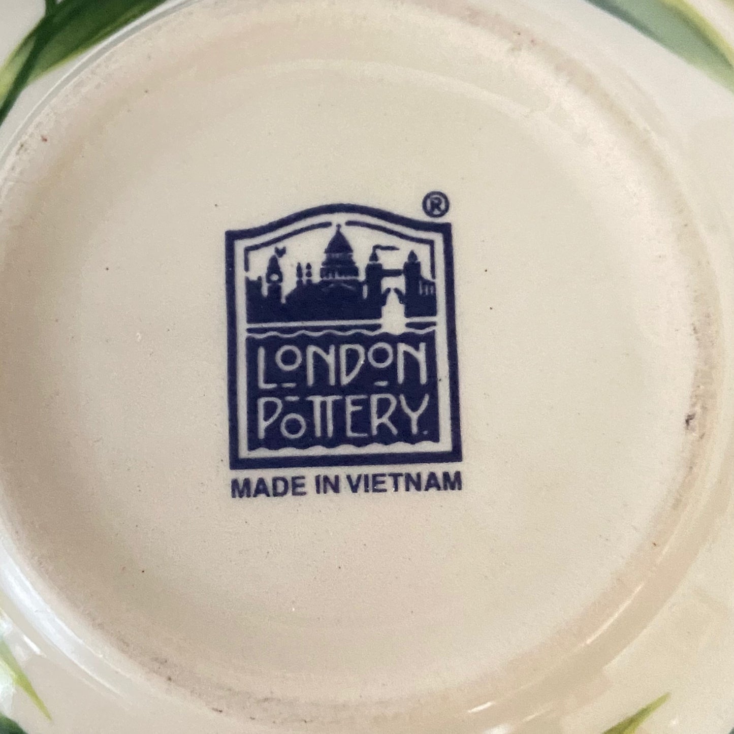 Pear, Plumb and Peach Design Coffee cup and Saucer by London Pottery