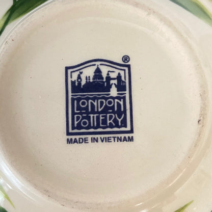 Pear, Plumb and Peach Design Coffee cup and Saucer by London Pottery