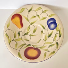 Load image into Gallery viewer, Pear, Plumb and Peach Design Coffee cup and Saucer by London Pottery
