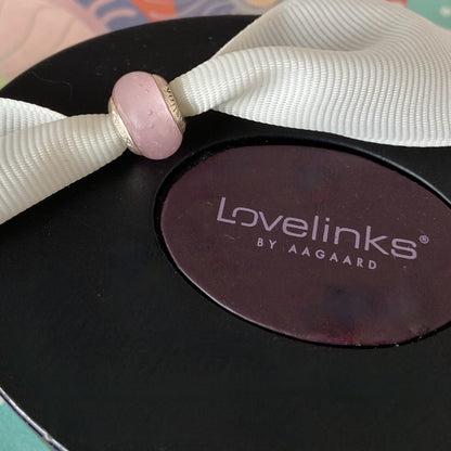 LoveLinks  Pale Pink Charm Bead Crafted from Sterling Silver and Murano Glass