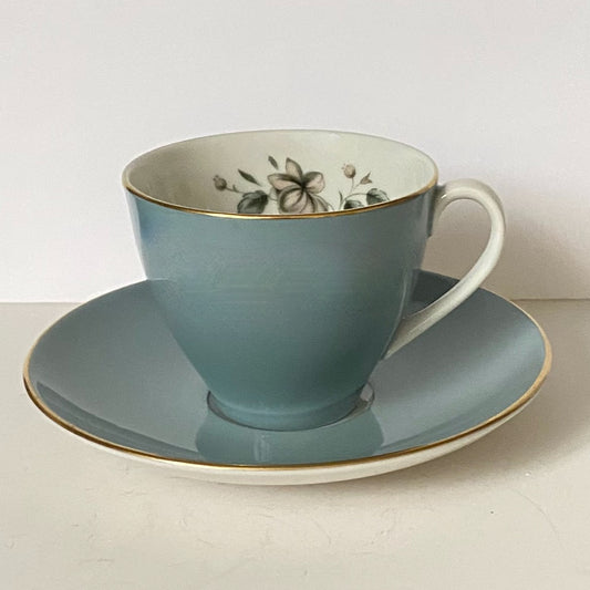 Royal Doulton Small Coffee Cup and Saucer, Rose Elegans Design
