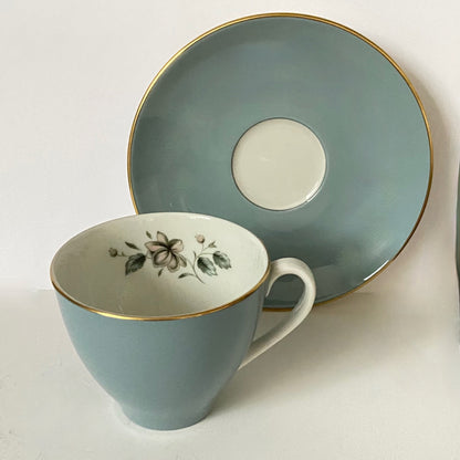 Royal Doulton Small Coffee Cup and Saucer, Rose Elegans Design