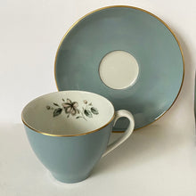 Load image into Gallery viewer, Royal Doulton Small Coffee Cup and Saucer, Rose Elegans Design
