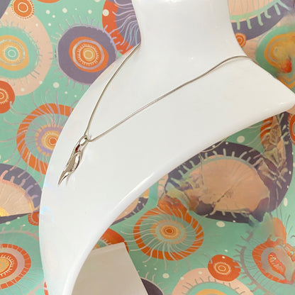 Vintage Hot diamonds Sterling Silver, Diamond Leaf Stem Earrings and Necklace Set