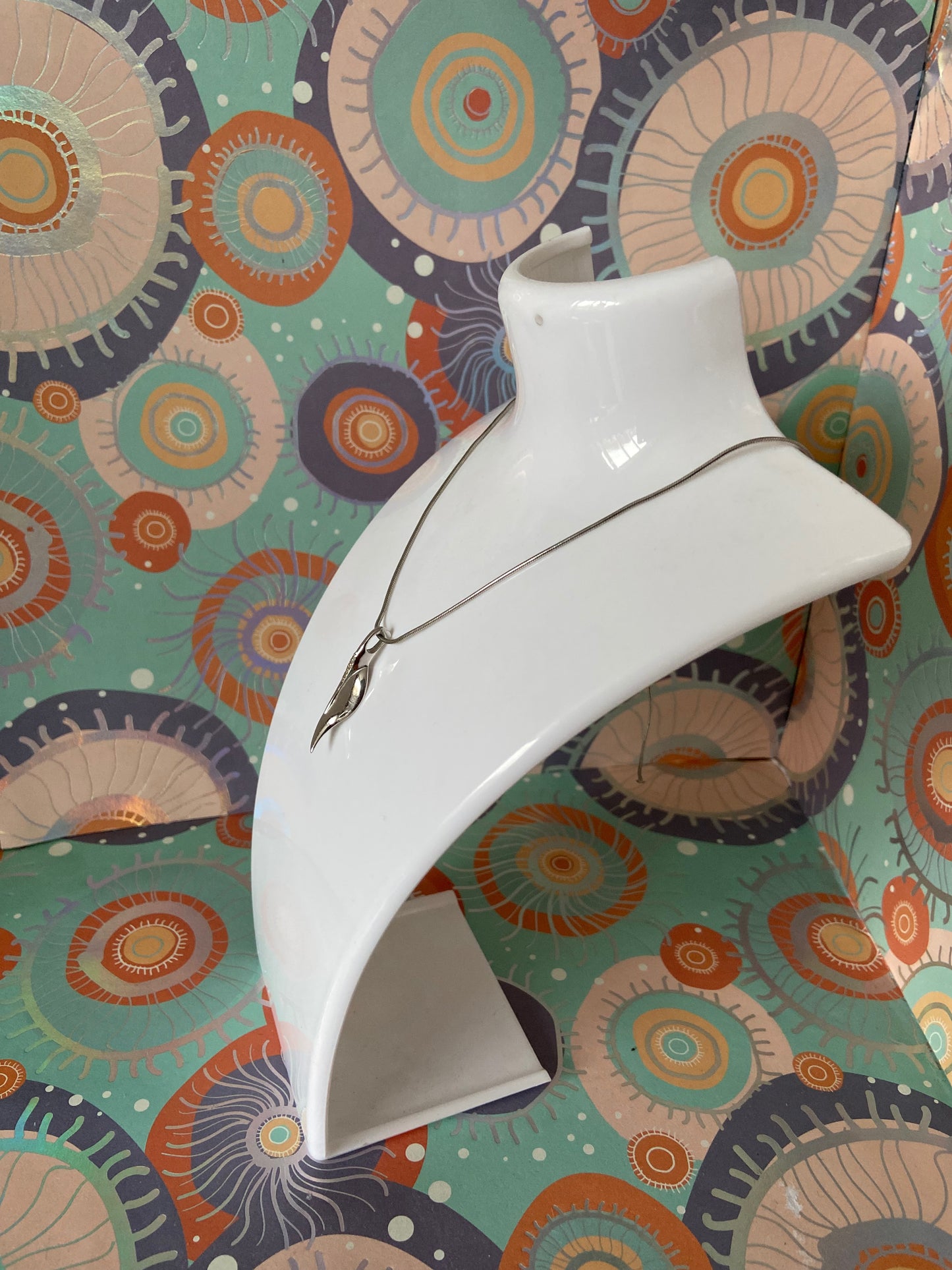 Vintage Hot diamonds Sterling Silver, Diamond Leaf Stem Earrings and Necklace Set