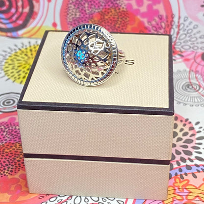 Authentic Links of London Sterling Silver Timeless Domed Ring