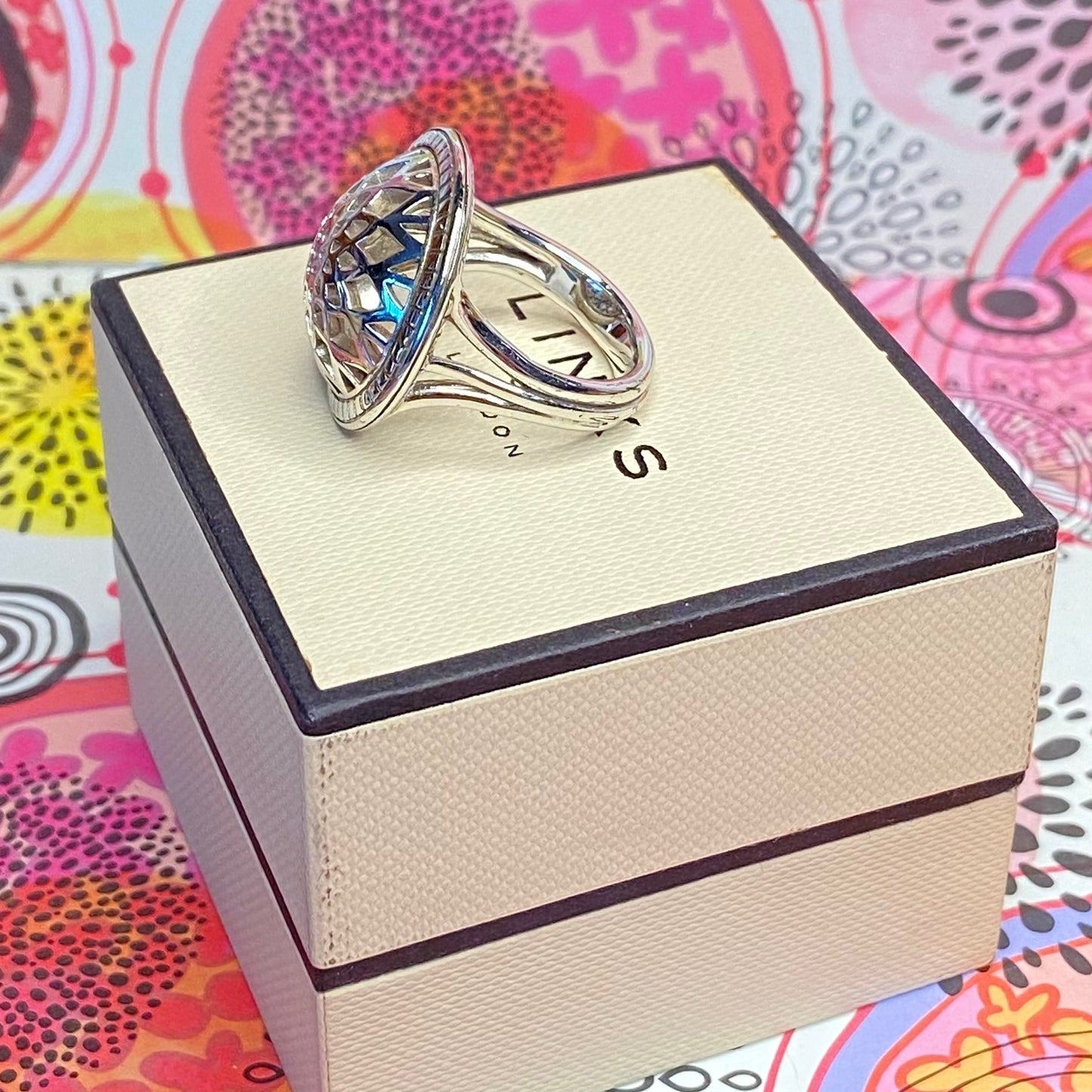 Authentic Links of London Sterling Silver Timeless Domed Ring