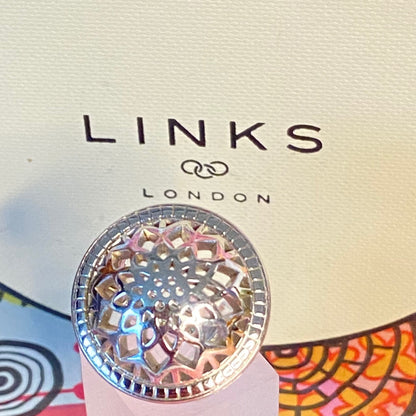 Authentic Links of London Sterling Silver Timeless Domed Ring