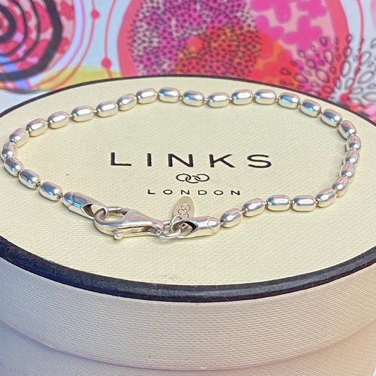 Links of London Rice Bead Bracelet, 19cm