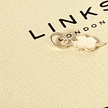 Small Four Leaf Clover Sterling Silver Charm