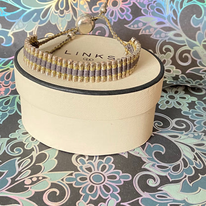 Links of London Khaki and Gold Friendship Bracelet