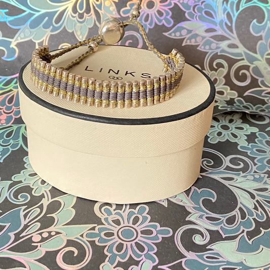 Links of London Khaki and Gold Friendship Bracelet