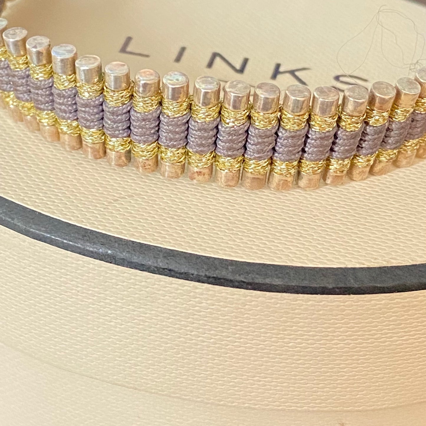 Links of London Khaki and Gold Friendship Bracelet