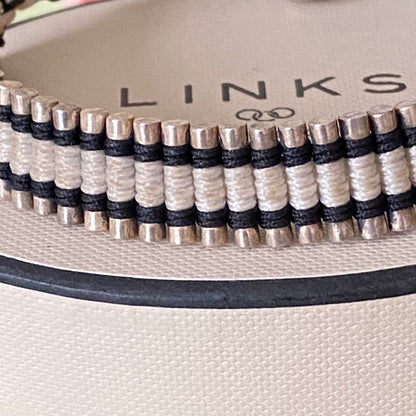 Links of London Cream and black Friendship Bracelet