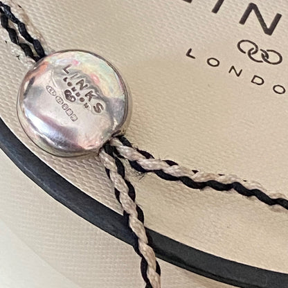 Links of London Cream and black Friendship Bracelet