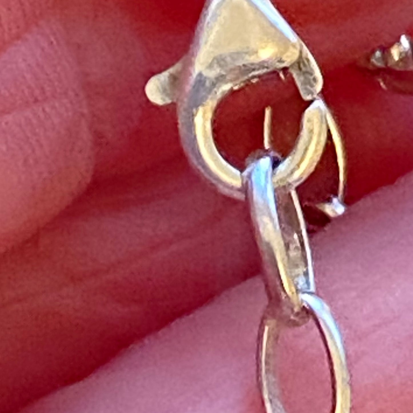 Sterling Silver Belcher chain with a Large Clear Flower Crystal Cross