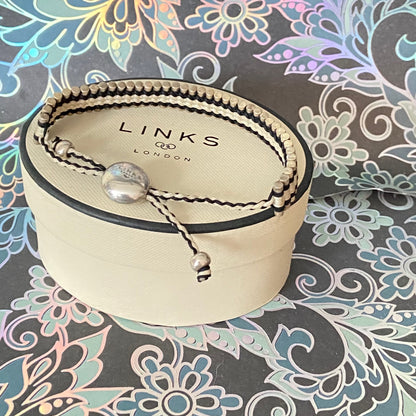 Links of London Cream and black Friendship Bracelet