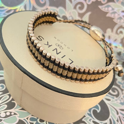 Links of London Friendship Gold and Black Bracelet