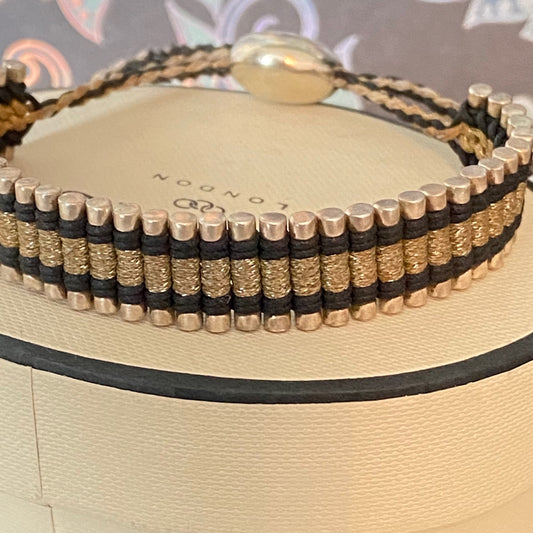 Links of London Friendship Gold and Black Bracelet