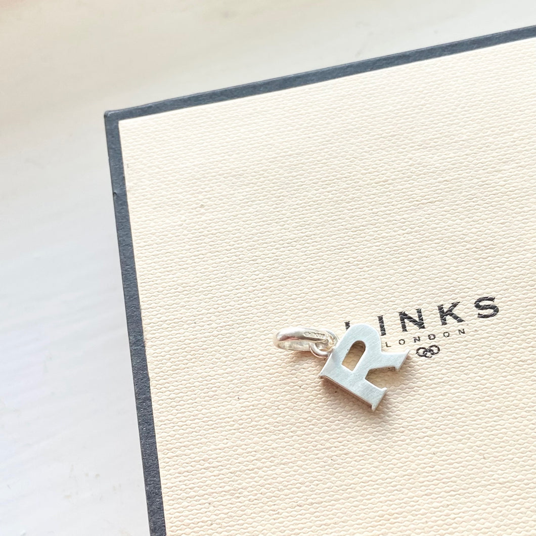Links of London Sterling Silver Letter R Charm