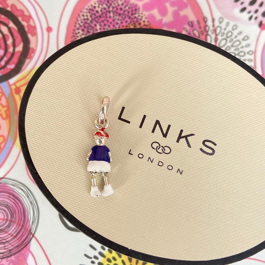 Sterling Silver Links of London Articulated Boy Charm, with movable legs.