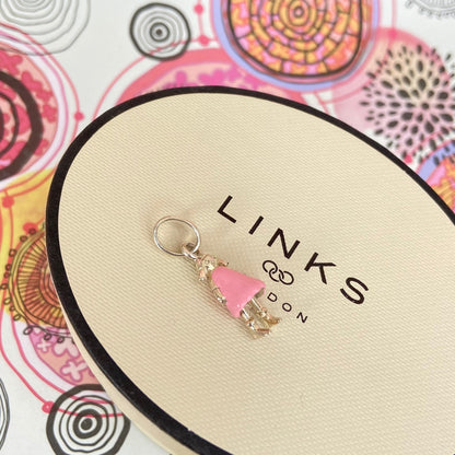 Links of London Girl Rag Doll Charm Pink Enamel