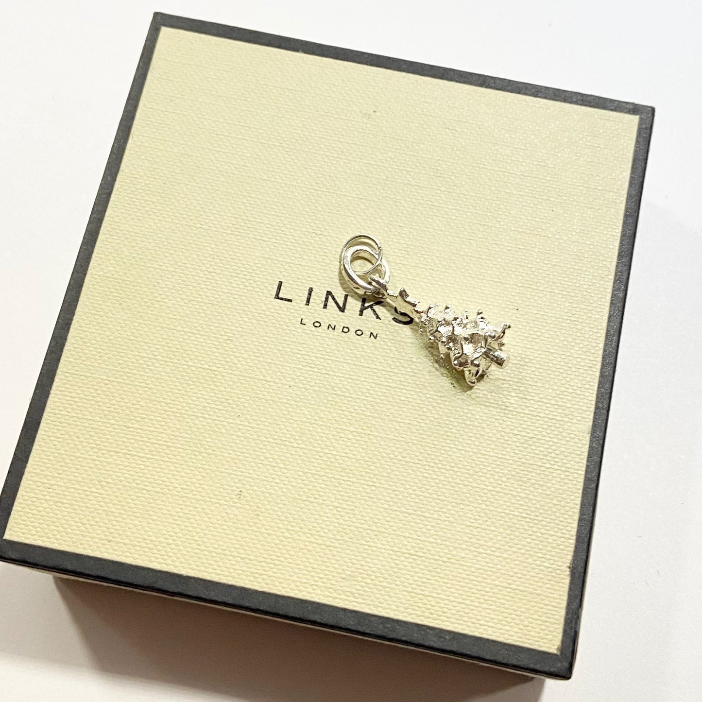 Sterling Silver Links of London OH MY GOSH!! Christmas Tree Charm, original packaging.