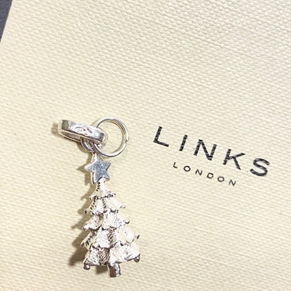 Sterling Silver Links of London OH MY GOSH!! Christmas Tree Charm, original packaging.