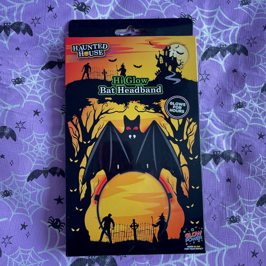 Hi Glow Bat Headband by Haunted House