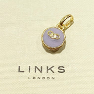 Links of London 18ct Gold Vermeil Sterling Silver Lavender Macaron Charm Perfect condition