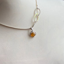 Load image into Gallery viewer, Authentic Links of London Sterling Silver Snake chain with an Amber style pendent
