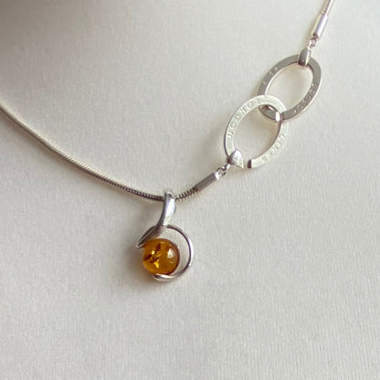 Links of London Snake chain with an Amber style pendent