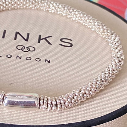 Effervescent Delicate Links of London Sterling Silver Bracelet -Medium 17cm