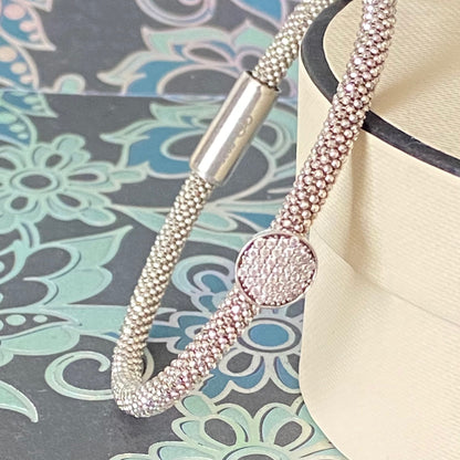 Links of London  Sterling Silver Star Burst Bead Bracelet with Crystals - 18cm