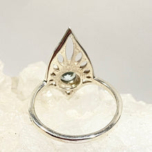 Load image into Gallery viewer, Sterling Silver Tiara Handmade Ring with  a Faceted Gemstone
