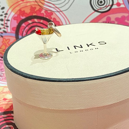 Links of London Cocktail glass with a Cherry Charm