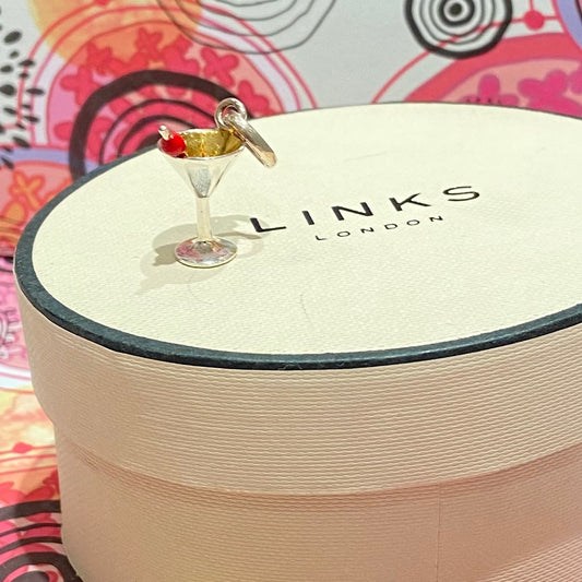 Links of London Cocktail glass with a Cherry Charm