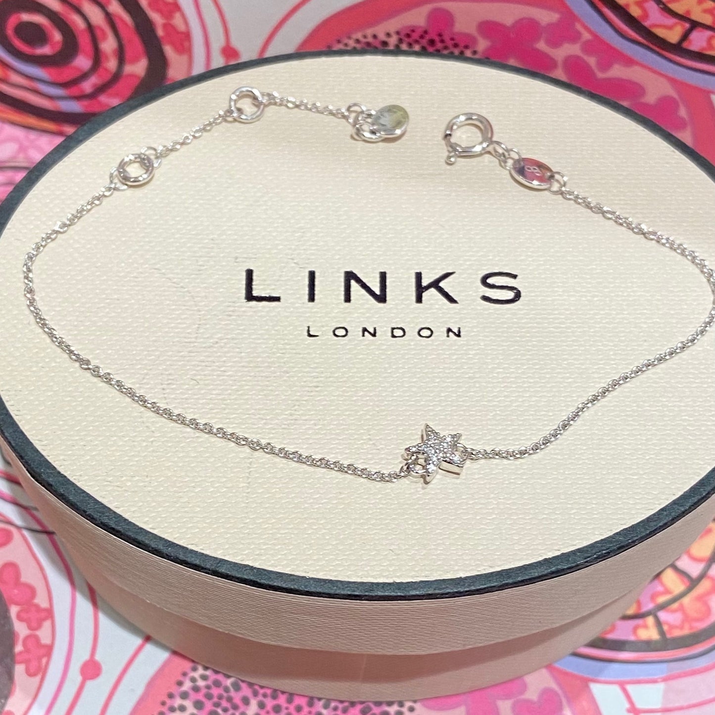 LINKS OF LONDON  Sterling Silver Diamond Essentials Star Bracelet