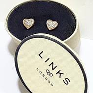 Links of London Sterling Silver Diamond Earrings with 18ct Gold Vermeil Finish