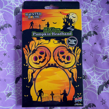 Hi Glow Pumpkin Headband by Haunted House