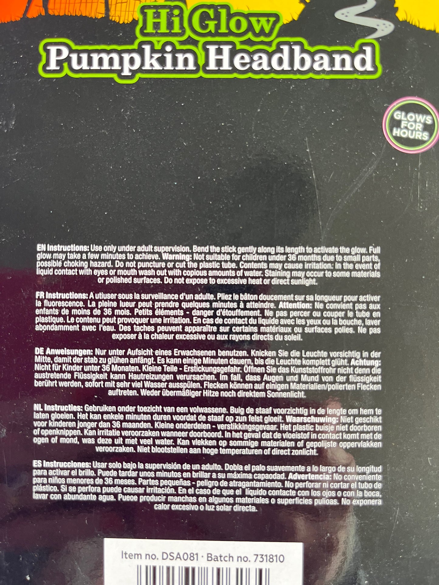 Hi Glow Pumpkin Headband by Haunted House