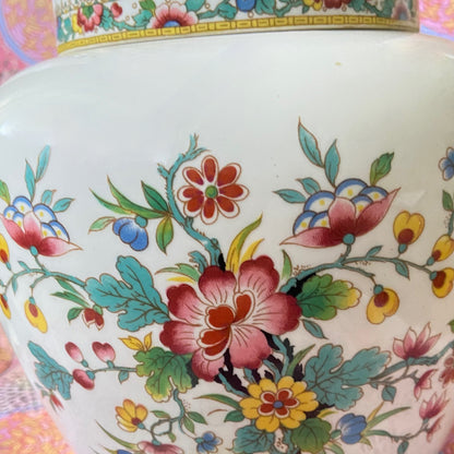 Vintage Fine Bone China Coalport Made in England,  Ming Rose, Ginger Jar produced 1970 to 1993. Aprox 17cm High