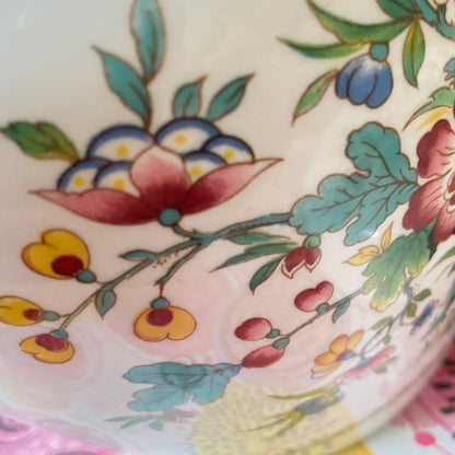 Vintage Fine Bone China Coalport Made in England,  Ming Rose, Ginger Jar produced 1970 to 1993. Aprox 17cm High