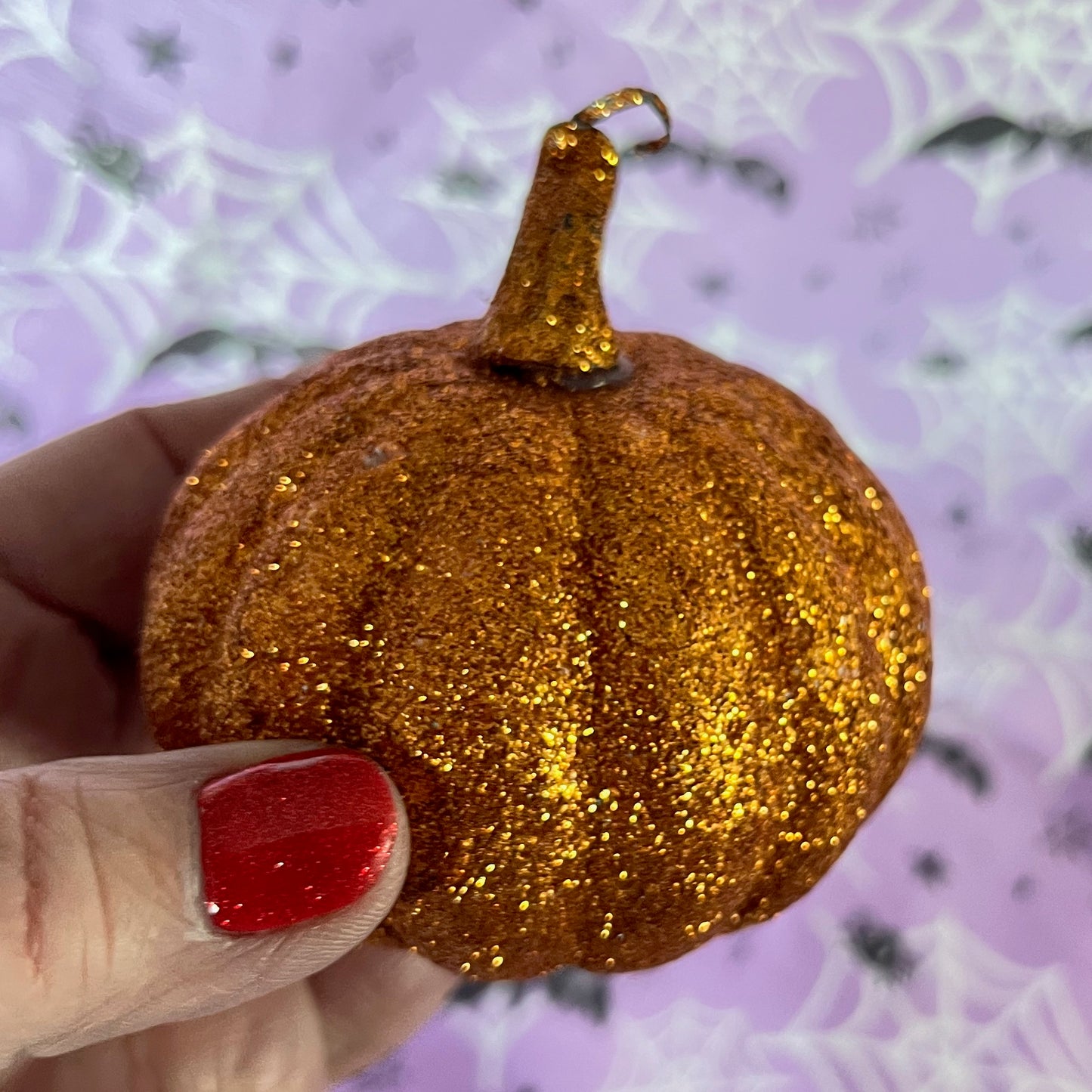 Orange Glitter Decorative Pumpkin ideal for Decorating the home