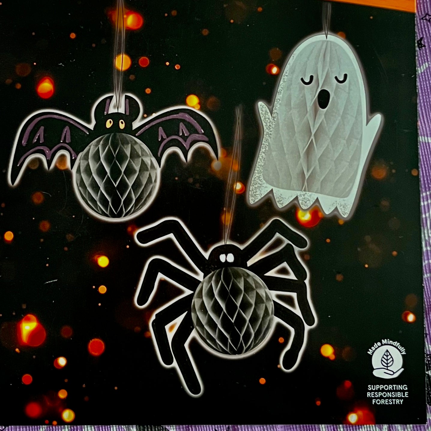 Haunting Honey comb Decorations 3 pack