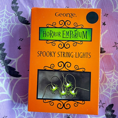 Spooky string Spider Green  string lights