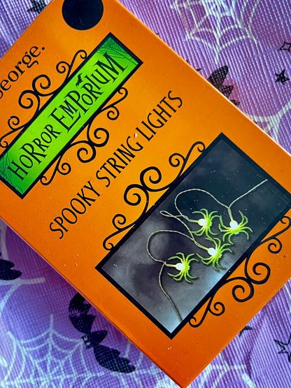 Spooky string Spider Green  string lights