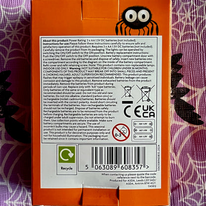 Spooky string Spider Green  string lights